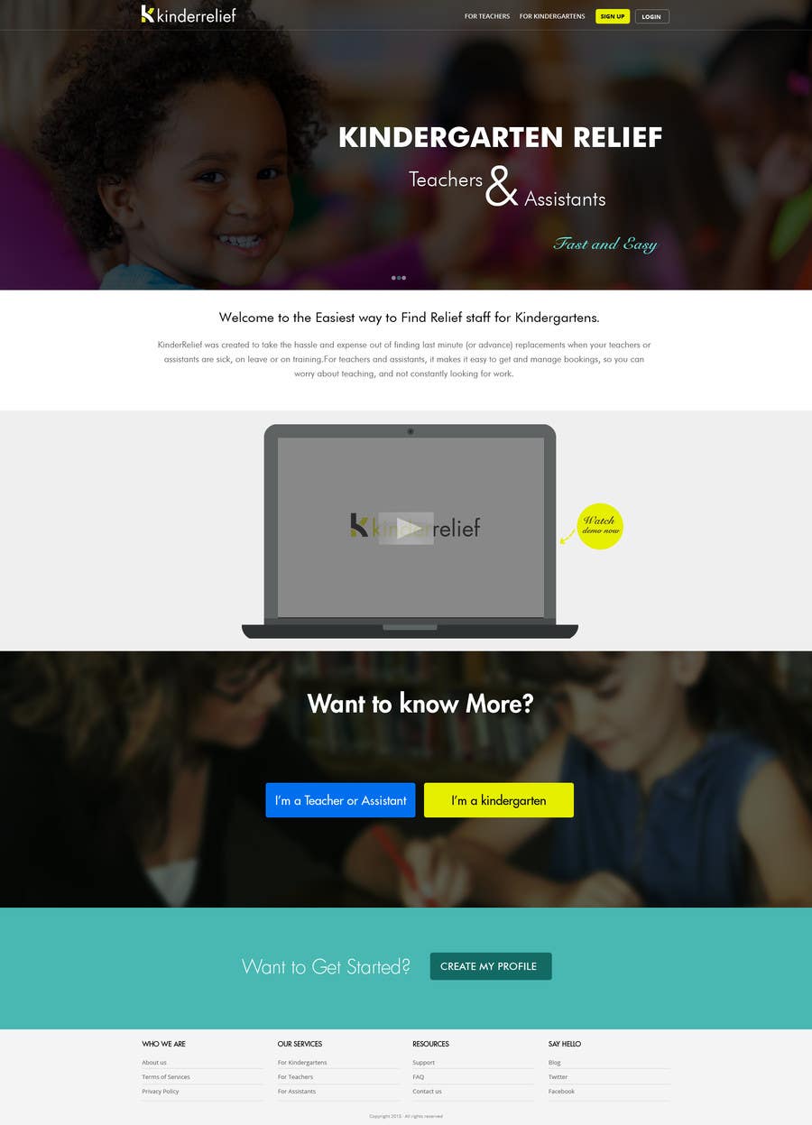 Contest Entry #6 for                                                 Design a Website Mockup and a Logo for KinderRelief
                                            