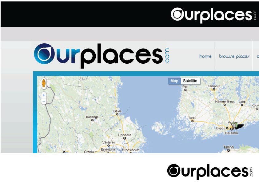 Contest Entry #209 for                                                 Logo Customizing for Web startup. Ourplaces Inc.
                                            