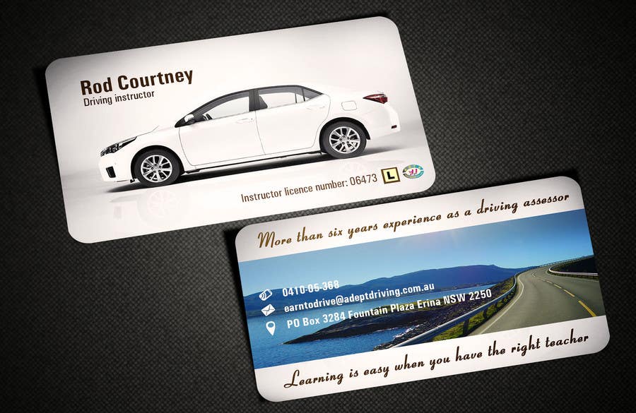 
                                                                                                                        Contest Entry #                                            85
                                         for                                             Design some Business Cards for "Adept Driving School"
                                        