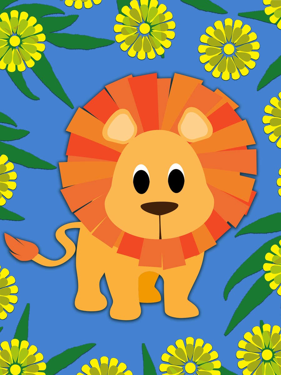 Bài tham dự cuộc thi #1 cho                                                 A Children's picture of a Lion
                                            