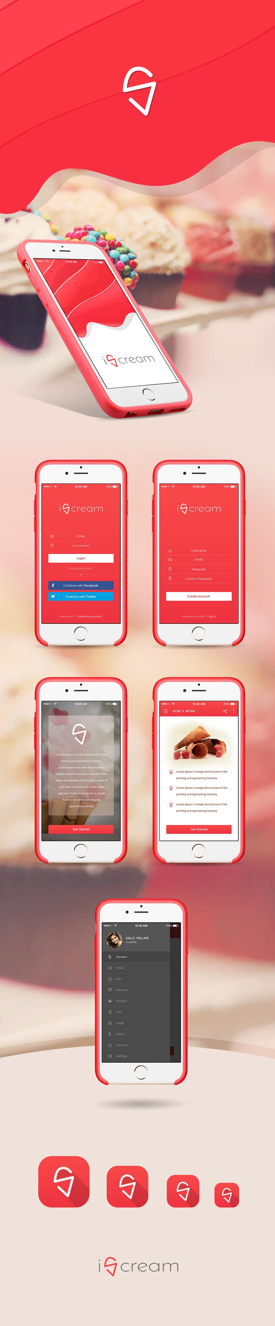 Contest Entry #9 for                                                 Design an App Mockup for Smart Ice Cream Maker
                                            