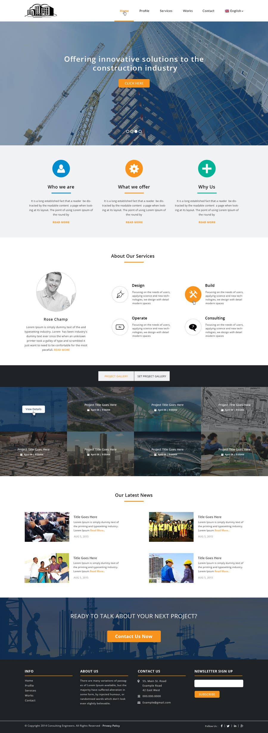 Contest Entry #13 for                                                 Design a Website Mockup for Civil Engineer - Technical company
                                            