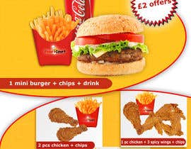 #11 cho Poster design for £2 offers in fast food restaurant bởi wellone2and2