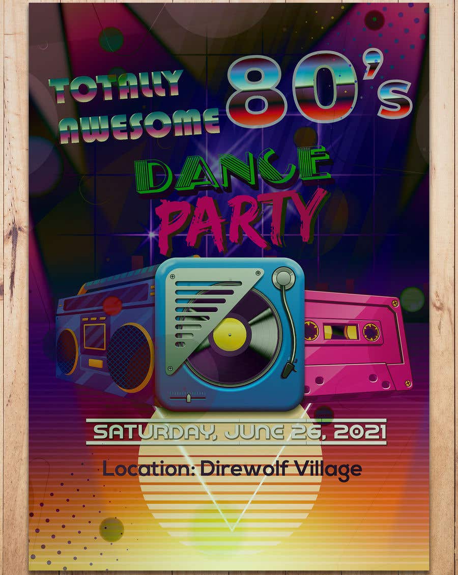 Contest Entry #490 for                                                 80s  Dance Party invitation/flyer
                                            