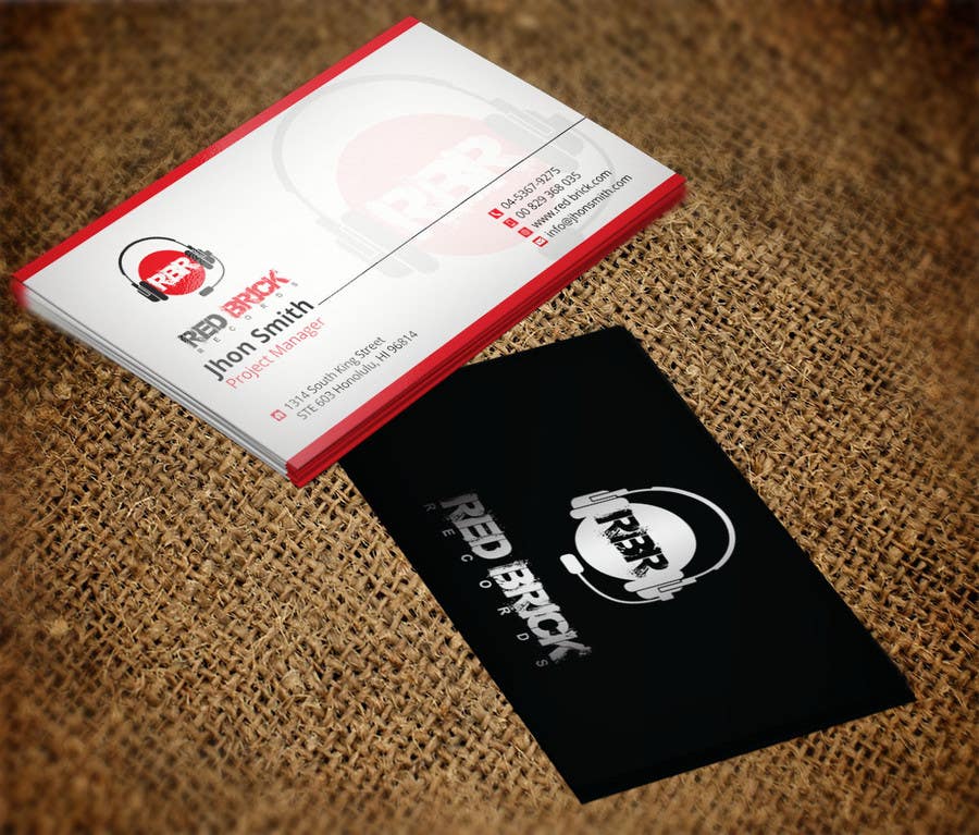 Bài tham dự cuộc thi #13 cho                                                 reDesign Business Card for red brick records
                                            