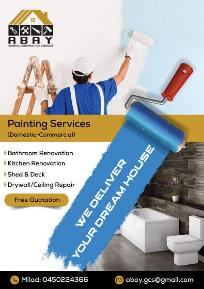Penyertaan Peraduan #56 untuk                                                 build me a flyer for  house painting company
                                            