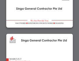 #85 for build a name card for Singa General Contractor Pte Ltd by toahaamin