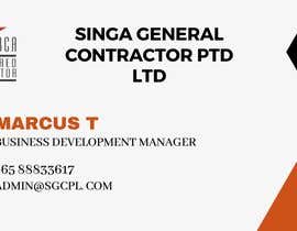 #80 for build a name card for Singa General Contractor Pte Ltd by HanizaHarisi