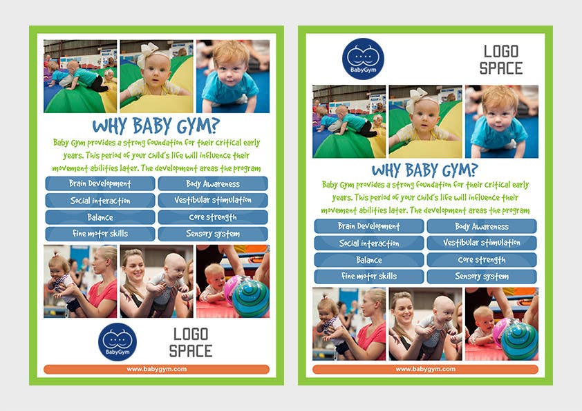 Kilpailutyö #25 kilpailussa                                                 Baby Gym Program Marketing Material
                                            
