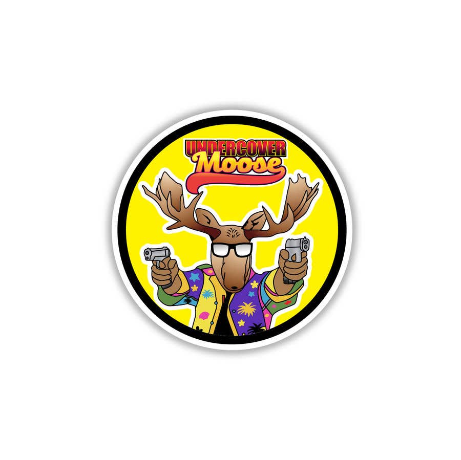 Participación en el concurso Nro.61 para                                                 Undercover Moose Sticker
                                            