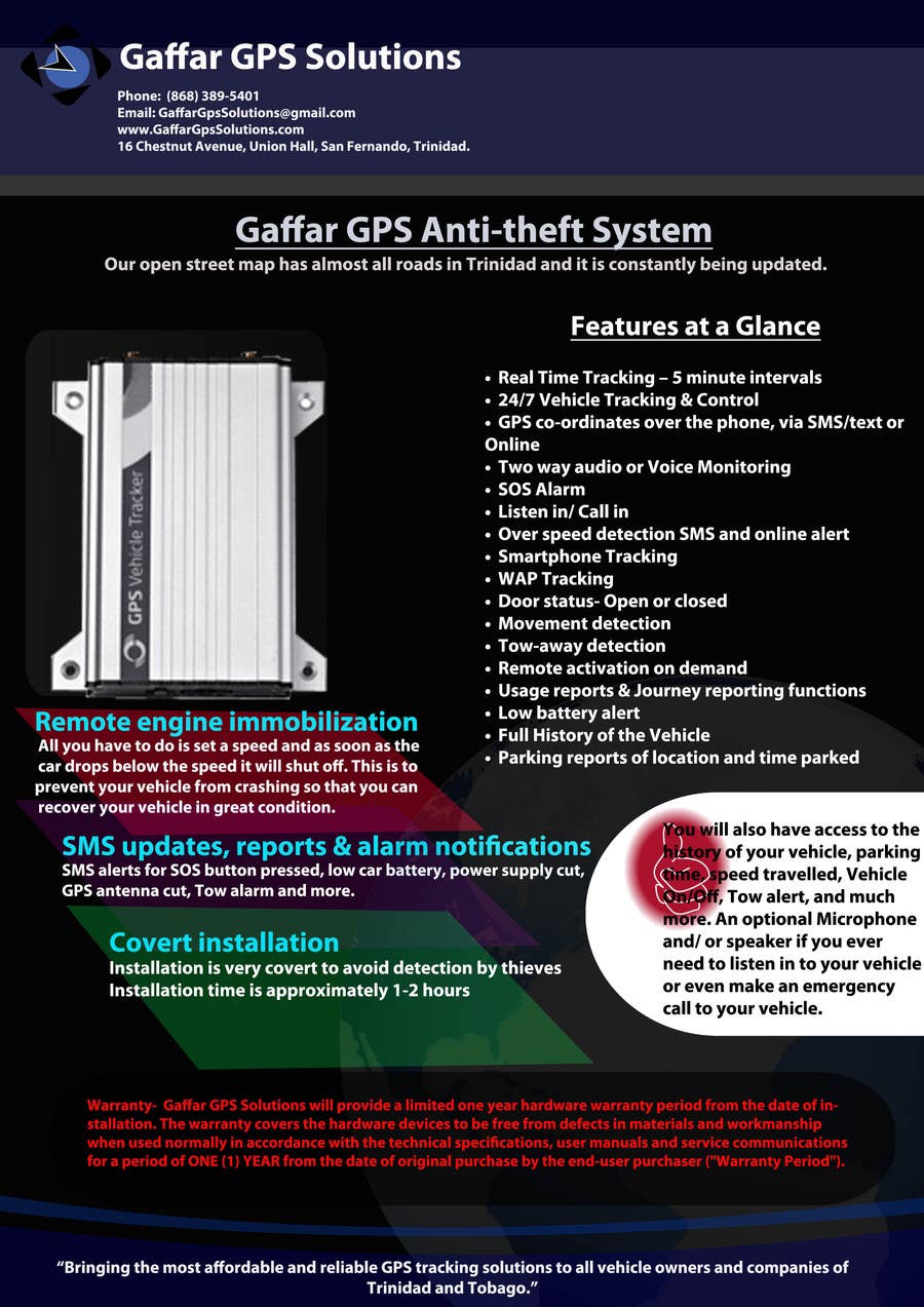Contest Entry #14 for                                                 Design a Brochure for a GPS Anti-theft System
                                            