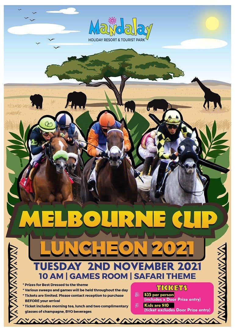Kilpailutyö #183 kilpailussa                                                 Melbourne Cup Luncheon Flyer 2021
                                            