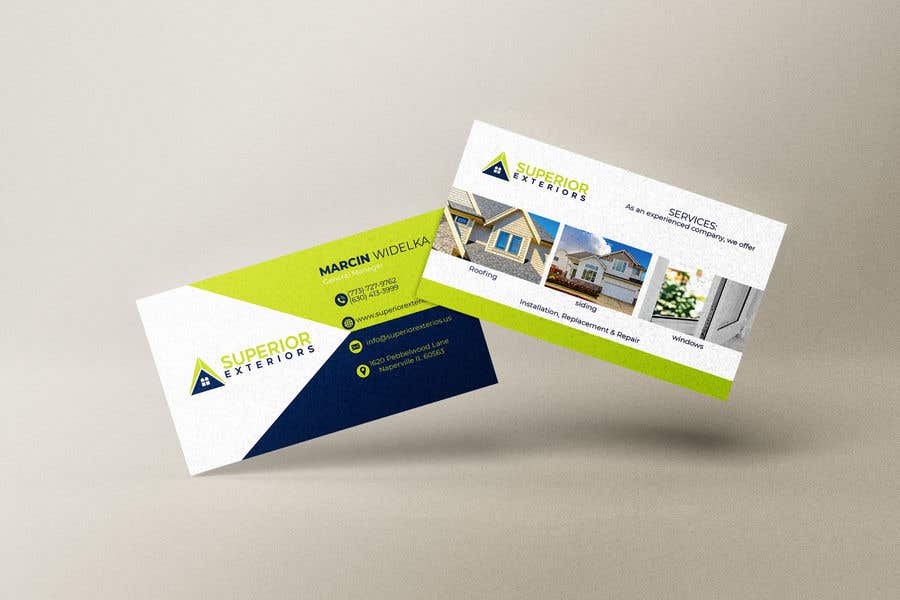 Contest Entry #408 for                                                 business cards for roofing company
                                            