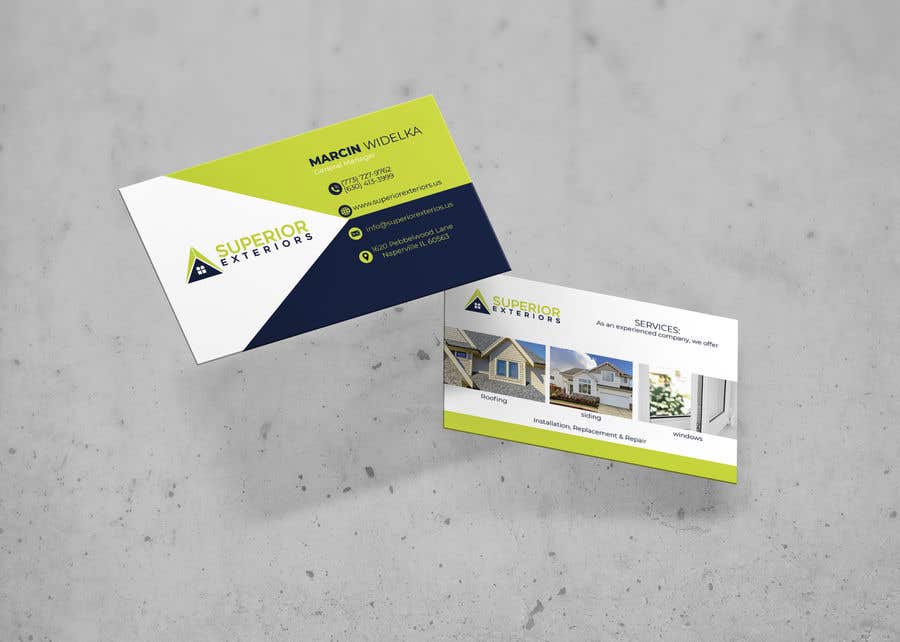 Proposition n°414 du concours                                                 business cards for roofing company
                                            