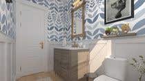 #25 untuk Half bath interior design in 3d - coastal transitional design style oleh Eng3mr645