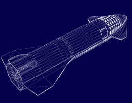#52 para Blue Print design of Space X Starship Rocket por ajeeshin