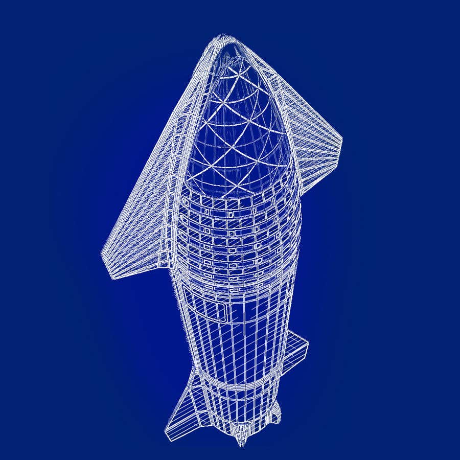 Inscrição nº 47 do Concurso para                                                 Blue Print design of Space X Starship Rocket
                                            