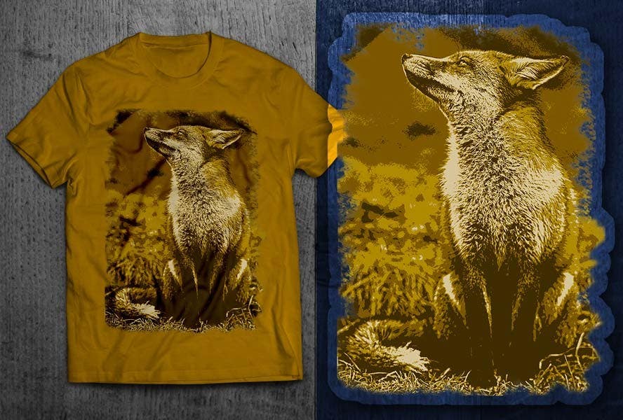 Kilpailutyö #24 kilpailussa                                                 Design a t-shirt with a fox featured on it
                                            