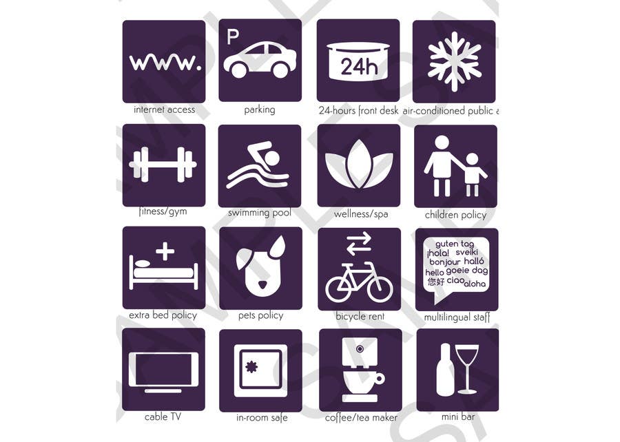 Konkurrenceindlæg #13 for                                                 Design some Icons for hotel amenities
                                            