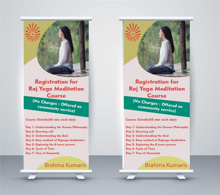 Contest Entry #20 for                                                 Standee design for meditation course registration
                                            