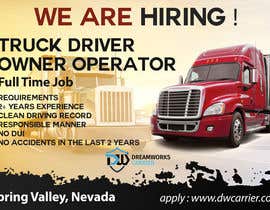 #5 for Truck Drivers Hiring Poster/Banner by jonjetishii
