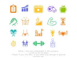 #17 para I need a set of 19 fitness related icons for a website por shakiladobe