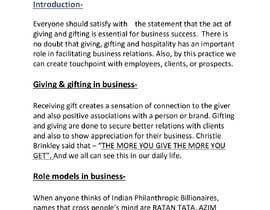 Nro 16 kilpailuun Philanthropy, Giving and gift in business Articles käyttäjältä Pranjali111
