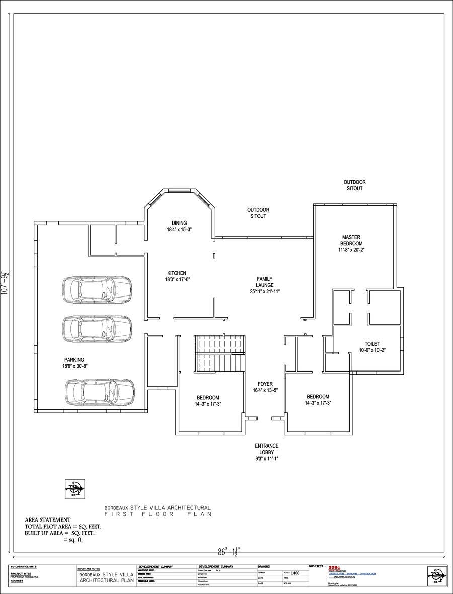 Penyertaan Peraduan #24 untuk                                                 Design a floor plan for a house i am planning to build.
                                            