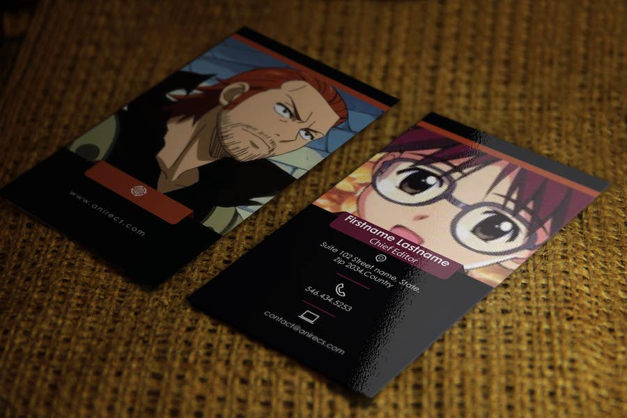 
                                                                                                                        Proposition n°                                            33
                                         du concours                                             Design some Business Cards for anime site
                                        