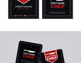Nro 71 kilpailuun Logo/Business Card design for a Chef using Tattoo Inspiration- Design must meet business card requirements on Moo&#039;s website - link below käyttäjältä moka83