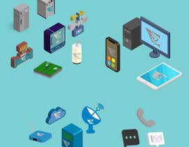 #22 untuk 17 isometric view SVG graphic image elements + 1 system illustration SVG image composed of the individual images. oleh bappy08deb