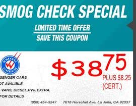 #10 for Coupon design for a service(Smog check) Design in Adobe illustrator or photoshop(Attached sample) by youssefsabir1996