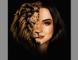#14 untuk Single cover art (Half lion muzzle+Half Face) oleh freeland972
