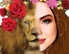 #36 untuk Single cover art (Half lion muzzle+Half Face) oleh AshfaqHassan