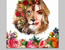 #43 untuk Single cover art (Half lion muzzle+Half Face) oleh izhan56