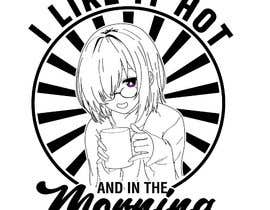 #73 za simple line art of two drawings must be cute &amp; sexy, 1 retro winking girl and 1 retro winking woman pop art style, drinking coffee. two separate designs od palash66