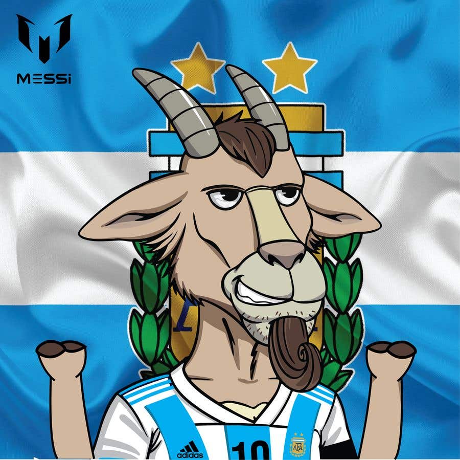 Entry #58 by mikeziee for create a lionel messi cartoon goat nft design |  Freelancer