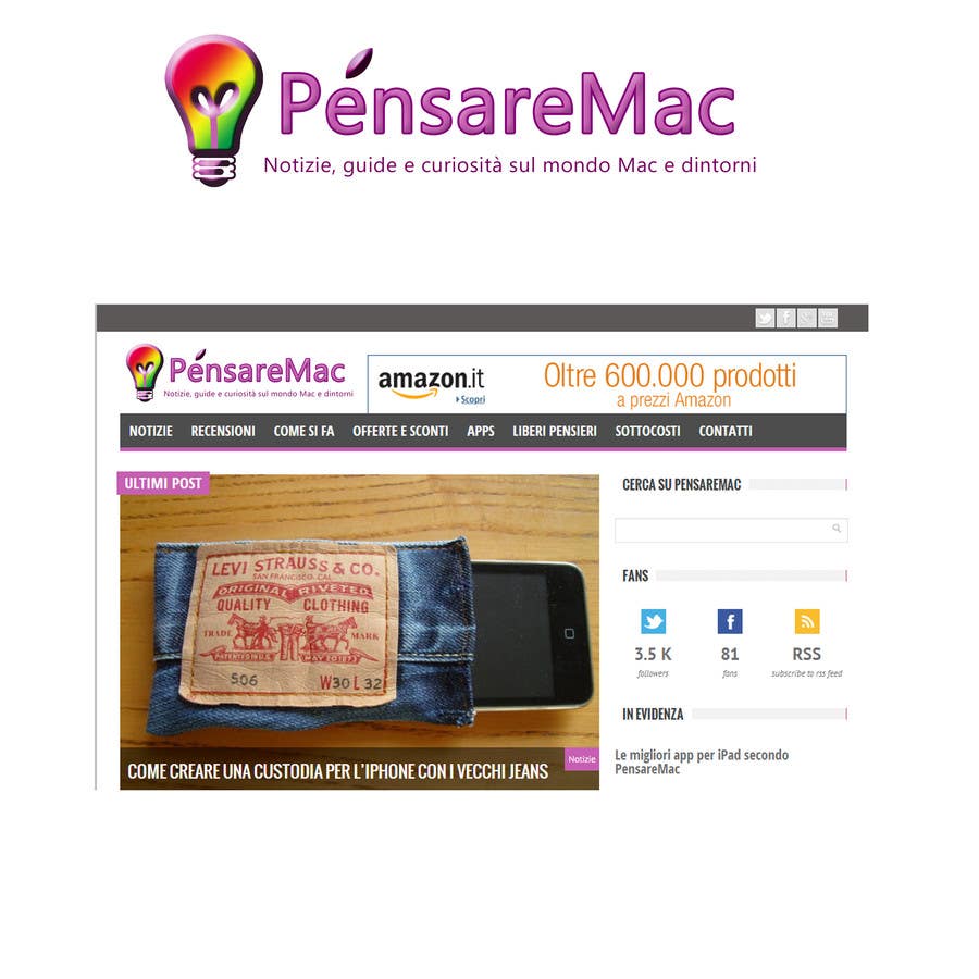 
                                                                                                                        Bài tham dự cuộc thi #                                            12
                                         cho                                             Disegnare un Logo for Pensaremac.it
                                        