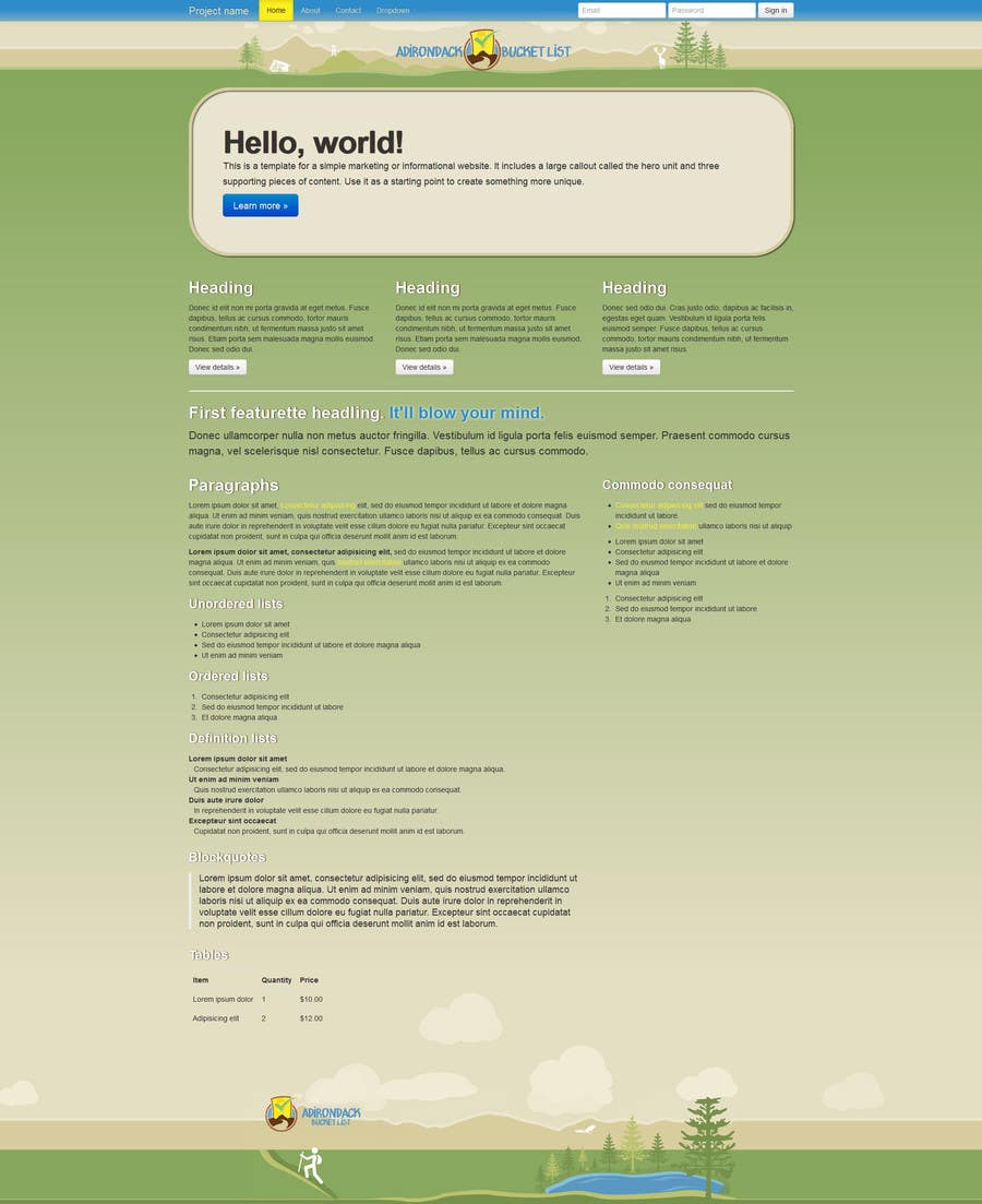 Penyertaan Peraduan #8 untuk                                                 create a template CSS for all pages of my website
                                            