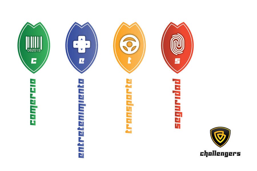 Kilpailutyö #352 kilpailussa                                                 Design Logos for the Four Verticals of Challengers Event
                                            