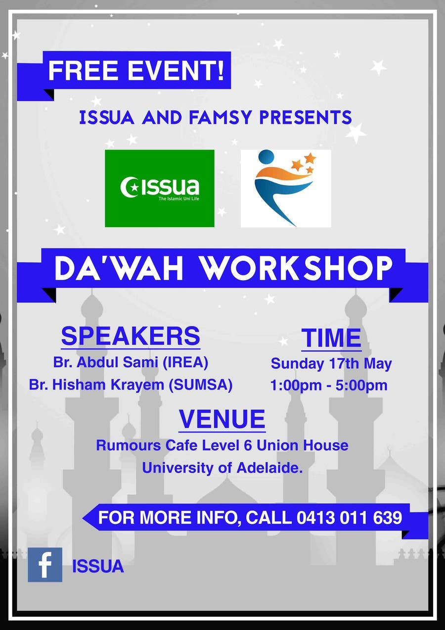 Konkurrenceindlæg #12 for                                                 "Da'wah Workshop" - Islamic Flyer
                                            