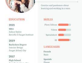 Nro 57 kilpailuun Resume infographics käyttäjältä maisarahqahharr
