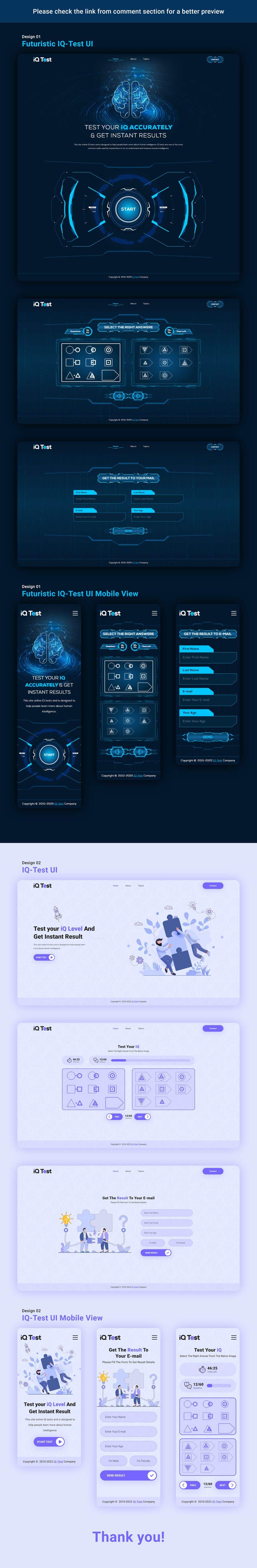 
                                                                                                                        Konkurrenceindlæg #                                            75
                                         for                                             Design nice user interface for an IQ test website
                                        