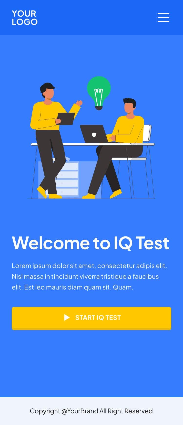 
                                                                                                                        Konkurrenceindlæg #                                            64
                                         for                                             Design nice user interface for an IQ test website
                                        