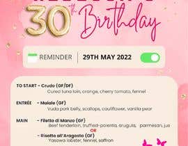 #82 za DESIGN DL FLYER BIRTHDAY MENU od NajwaAdilah05