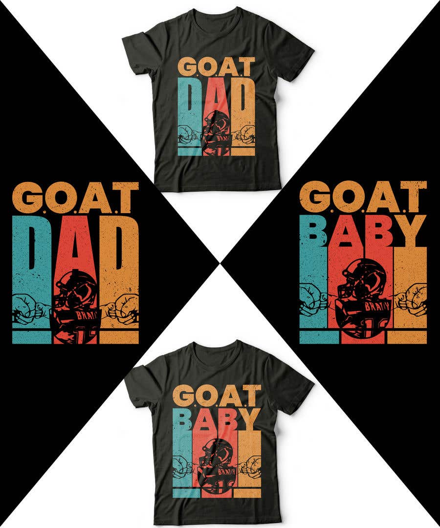 Bài tham dự cuộc thi #130 cho                                                 Father's Day logo " G.O.A.T Dad" and "G.O.A.T Baby" for a TB12 fan
                                            