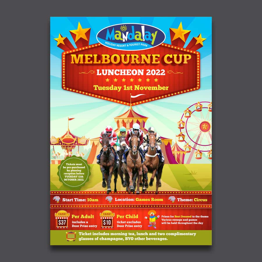 Proposition n°53 du concours                                                 Melbourne Cup Luncheon Flyer 2022
                                            