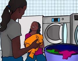 #2 untuk Sketch a parent child laundry scene oleh PedroSanti08