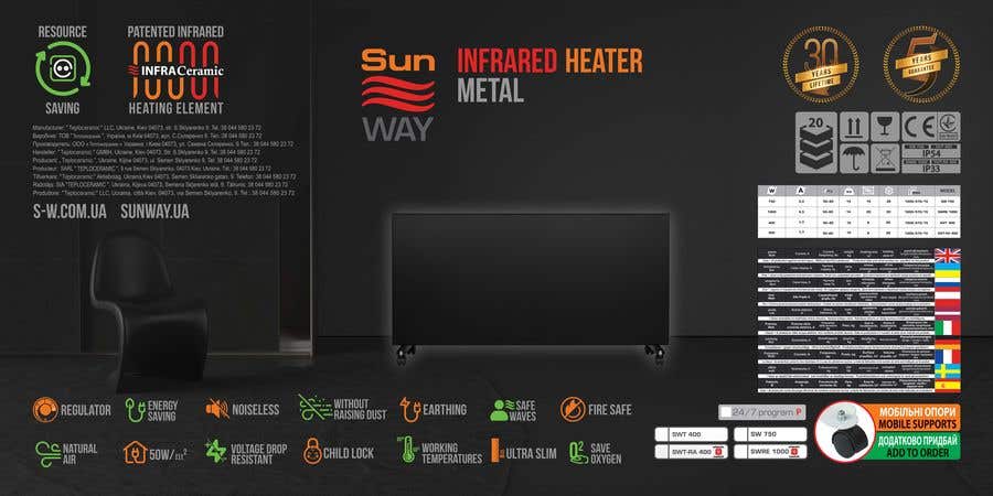 Penyertaan Peraduan #77 untuk                                                 Packaging design for infrared heaters (domestic appliance)
                                            