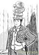 Icône de la proposition n°15 du concours                                                     Create a Portrait Drawing of a late 19th Century Man wearing Multiple Bowler Hats
                                                